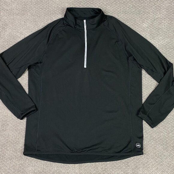 Peter Millar Sydney Stretch 1/4 Zip Pullover Men's Large Black Golf Performance - Picture 1 of 11